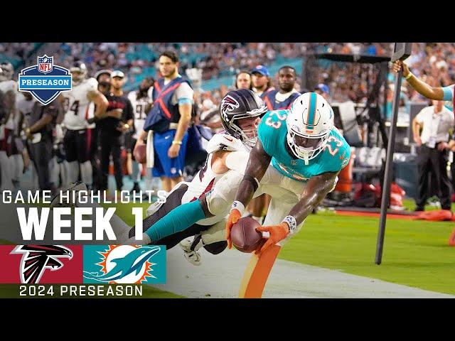 Atlants Falcons vs. Miami Dolphins | 2024 Preseason Week 1 Game Highlights