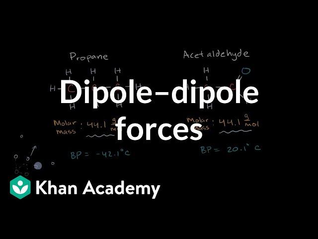 Dipole–dipole forces | Intermolecular forces and properties | AP Chemistry | Khan Academy