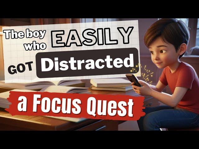 Stay focused & avoid distraction | Kids story | A FOCUS quest | actionable strategies explained