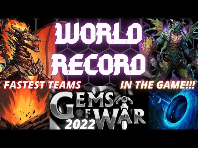 Gems of War ALL WORLD RECORD TEAMS 2022 | Fastest Explore 12, Level 500 Delve, and Pet Rescue Teams