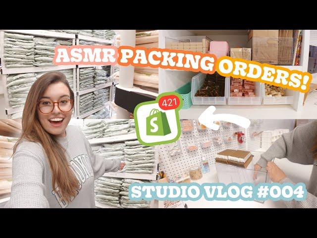 STUDIO VLOG #004 || ASMR PACKING ORDERS, RESTOCK SMALL BIZ SUPPLIES, & INVENTORY WITH ME