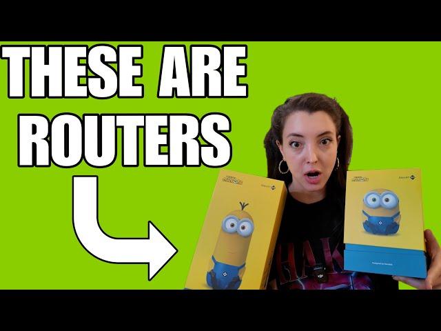 i uploaded this video using a router shaped like a minion | @endingwithali