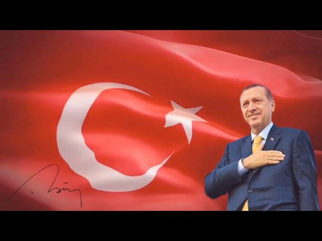 Dalgalanan Türk bayrağı ve Recep Tayyip Erdoğan (30 dakika)