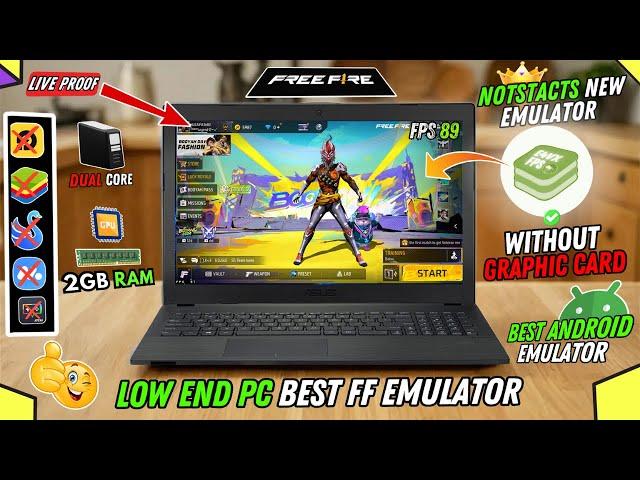 NotStacks - New Emulator For Free Fire Low End PC | 2024 Best Emulator For PC | Bluestacks Lite