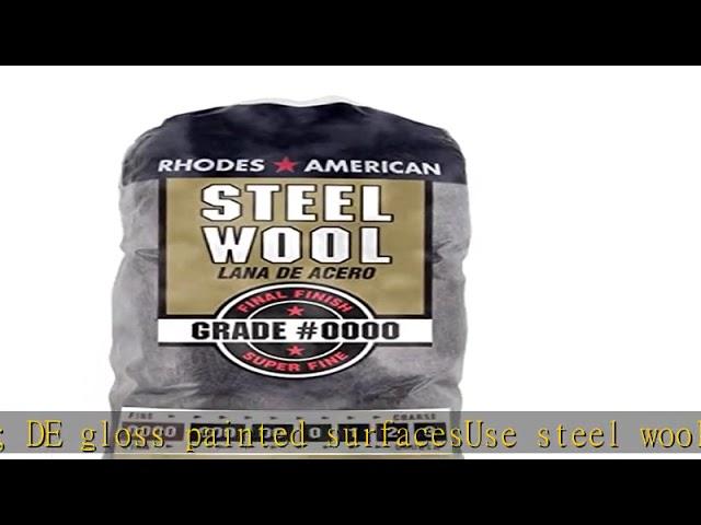 Homax 10120000 Steel Wool, 12 pad, Grade #0000, Rhodes American, Final Finish