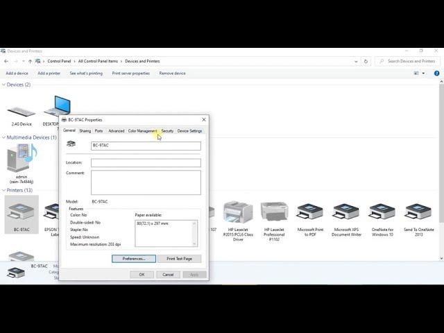 How to set paper size in any thermal printer?