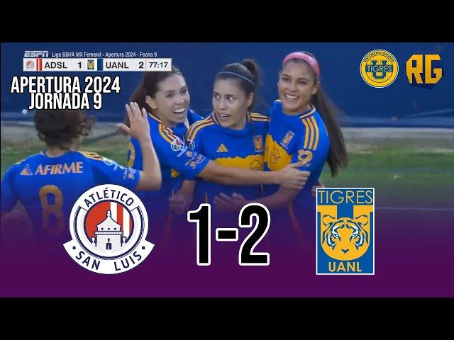 RESUMEN San Luis vs Tigres Femenil 1-2 | J9 Apertura 2024 | Liga Mx Femenil | GOLAZO de la MAGA