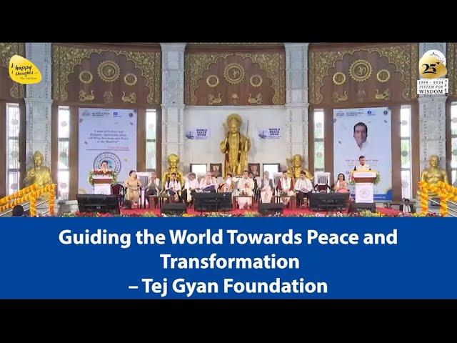 how inner peace is the cornerstone of global harmony - MIT Program #tejgyan #sirshree #peace