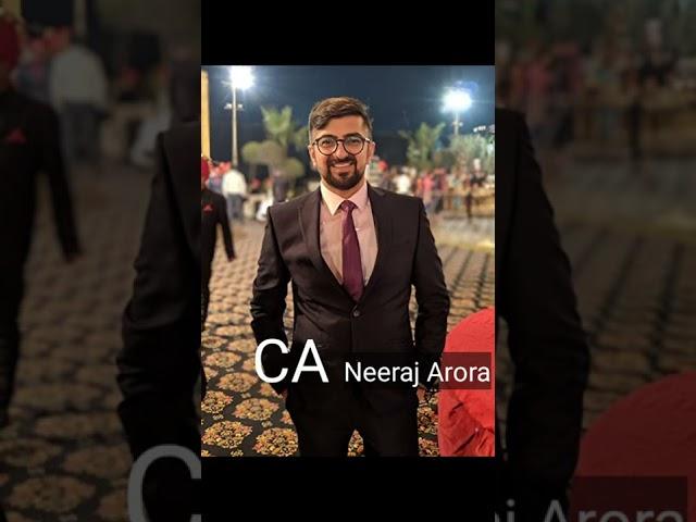 Transformation of neeraj Arora into CA neeraj Arora|prefix CA|