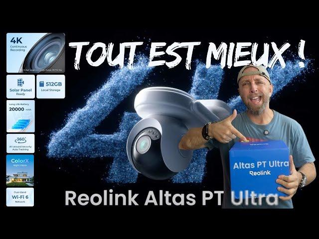 Reolink Altas PT Ultra ,LA Caméra 4K Motorisée,Batterie 22 000mAh, Panneau Solaire et Enr continu