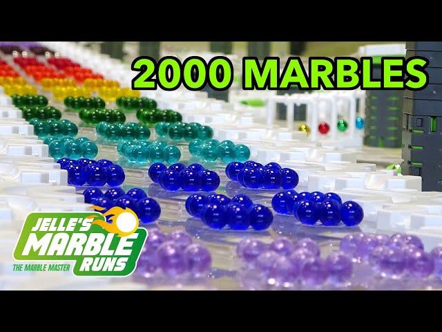 2000 Marbles - Gravitrax Marble Run Avalanche!