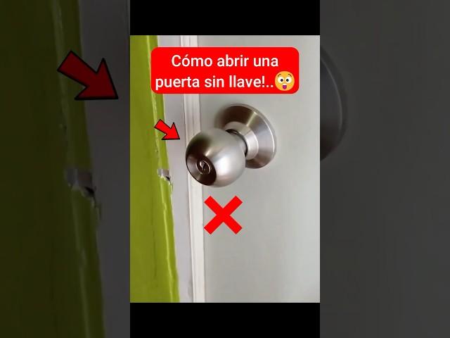 You lost your keys! Use this technique to open the door to your bedroom or bathroom. #shorts