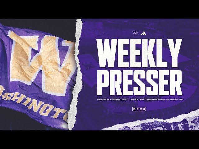 UW Football Weekly Press Conference: September 17, 2024