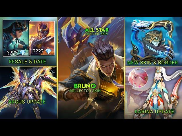 ARGUS & KARINA UPDATE, HELCURT ALLSTAR, BRUNO COLLECTOR & MORE - Mobile Legends: Bang Bang