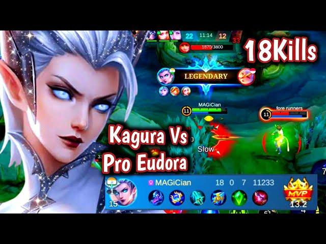 Pro Eudora vs Kagura : Wanwan Challenge Wrong Eudora in High rank  Then This Happened Mlbb Eudora