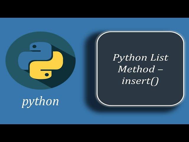 Python List Method - insert() | Difference Between Insert and Append Method