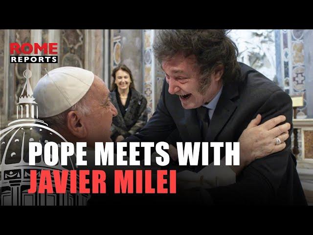 February 2024: Pope meets with former critic and new Argentine president, Javier Milei