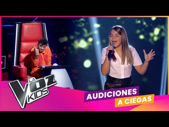 Agustina Espina canta "Tu falta de querer" | Audiciones a ciegas | La Voz Kids Uruguay 2023