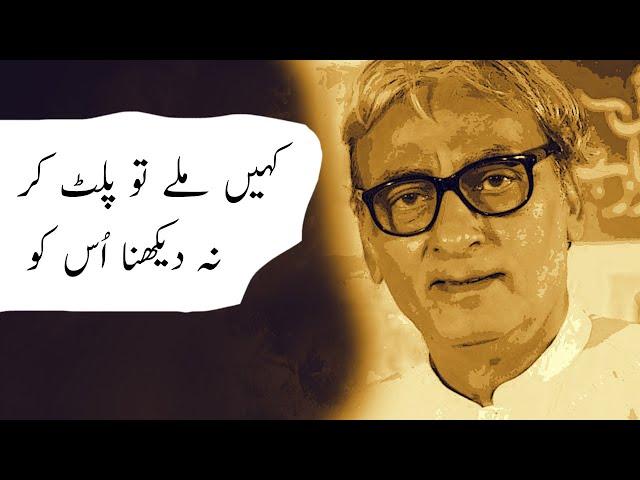 Wo Bewafa Hai To Kia | Naseer Turabi | Sad Urdu Poetry