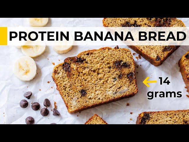 HEALTHY BANANA BREAD | high-protein recipe, easy & moist!