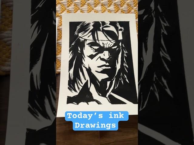 Today’s Ink Drawings TMNT and Horror #inkdrawing