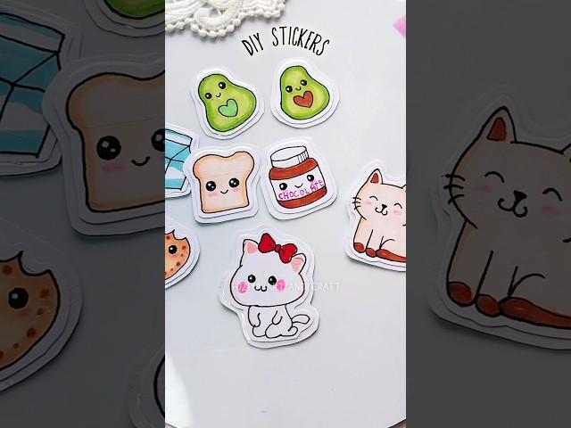 Diy stickers⁠/how to make stickers at home #artandcraft #handmade #art #diy #shorts #youtubeshorts
