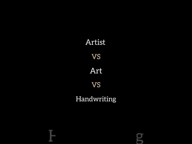 Artist  Artist  Handwriting // Spell Of Drawing #spellofdrawing #vsdrawing #drawing #artist #art