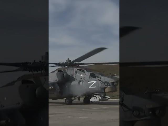 Russian army attack helicopter Mi-28 night hunter #shorts