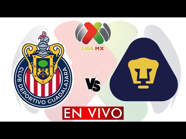 GUADALAJARA VS PUMAS EN VIVO - LIGA MX APERTURA 2024 - JORNADA 15 -  DONDE VER EN VIVO