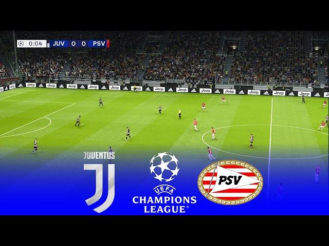 LIVE  JUVENTUS vs PSV EINDHOVEN | UEFA Champins League 2024/2025 Matchday 1 | eFootball Gameplay