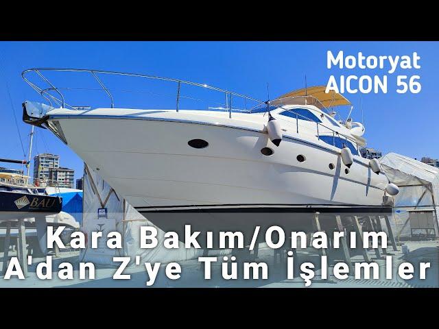 Motoryat Kara Bakım Onarım / Refit Pasta Cila ve Zehirli Boya Uygulaması