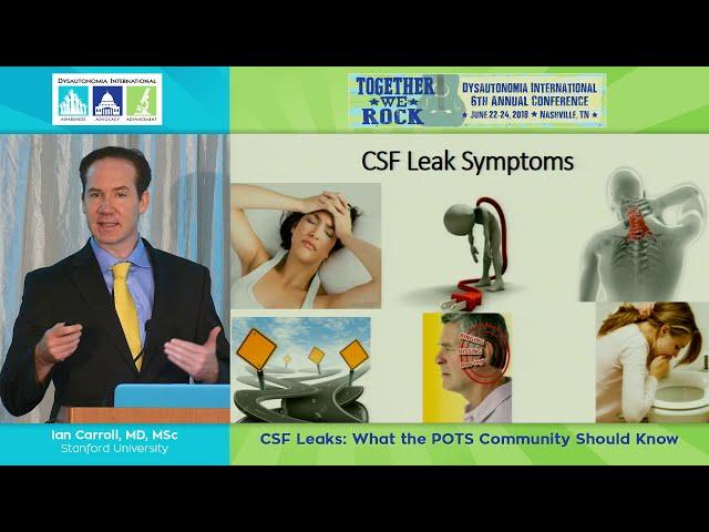 CSF Leaks - What the POTS Community Should Know, presented by Dr. Ian Carroll