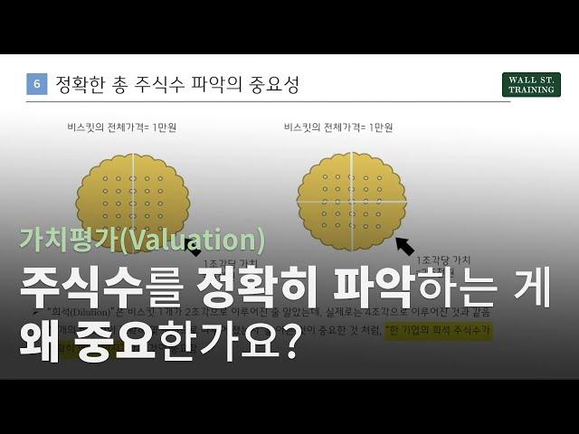 [가치평가(Valuation)] 주식수를 정확히 파악하는 게 왜 중요한가요?