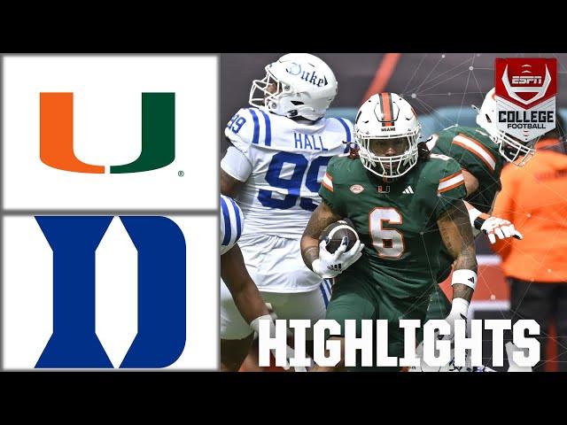 Duke Blue Devils vs. Miami Hurricanes | Full Game Highlights | ESPN College Football