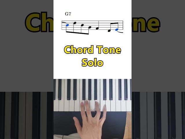 3 Steps of Improvising with Chord Tone in 60 seconds