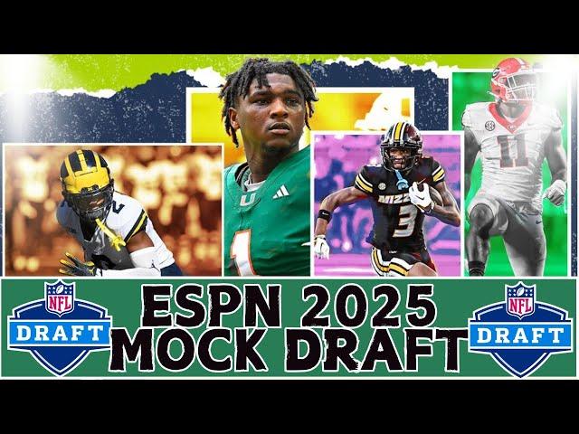 ESPN 2025 NFL MOCK DRAFT REACTION  STEELERS GO QB?