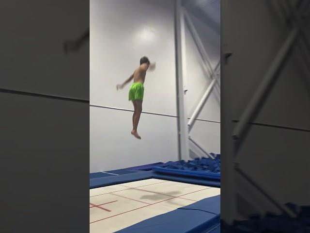 When you don’t jump high enough for your double front tuck #flip #trampoline #jumplife #gymnast