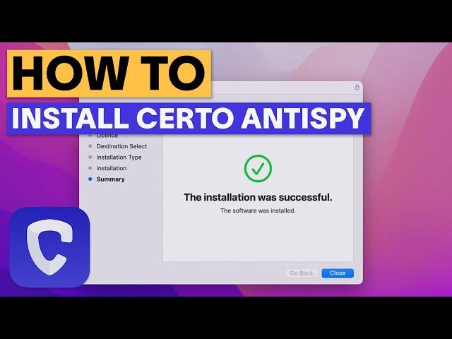 How to install Certo AntiSpy