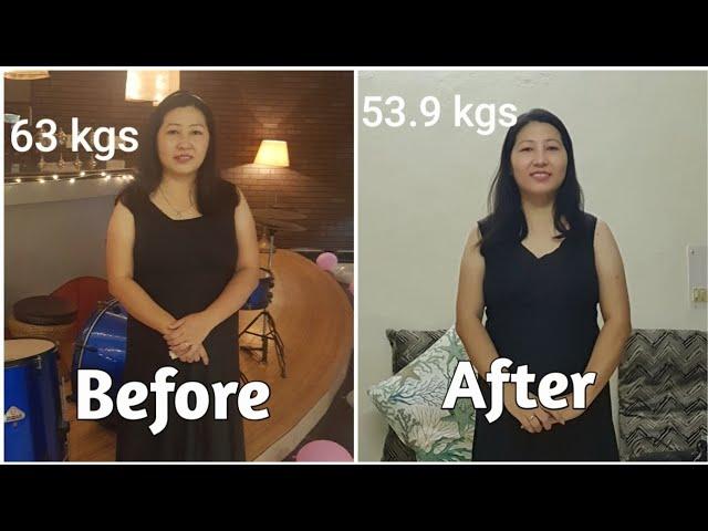 9 kgs loss in 54 days  Before and after