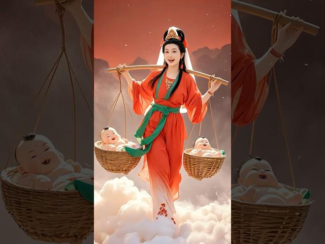 送子觀音 多子多福#观世音菩萨 #福報 #见者好运 #cute #baby #guanyin #财运 #佛教 #佛禅 #健康 #love #buddha #shorts #阿彌陀佛 #lucky #佛