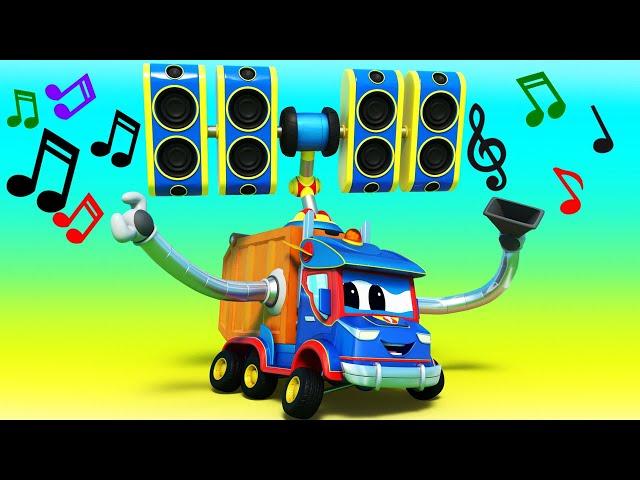 Truck videos for kids -  RIO CARNIVAL : Super VACCUUM and te MUSICAL MYSTERY - Super Truck in Car...