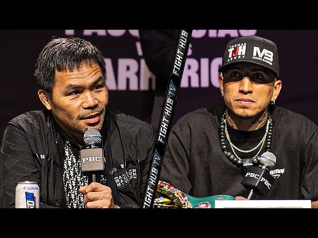 Manny Pacquiao vs Mario Barrios FULL Press Conference & Face Off in Los Angeles!