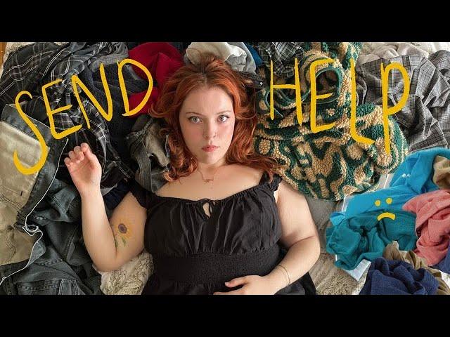 EXTREME closet cleanout (trying on all my clothes)