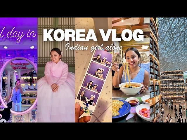 I wore a HANBOK in korea Kdrama Cafes+Starfield Library.