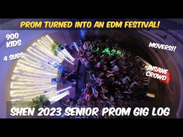 THIS 900 KID PROM TURNED INTO AN EDM FESTIVAL! (MY BEST GIG PERIOD) | Shen 2023 Senior Prom Gig Log