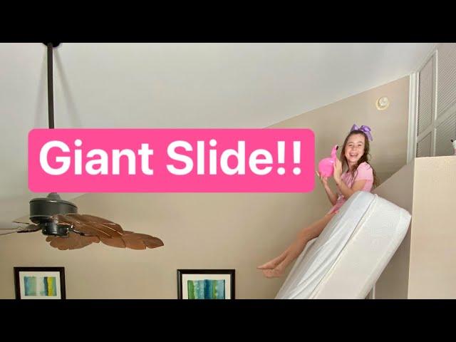 We built a HUGE Slide in our Hotel Room!!