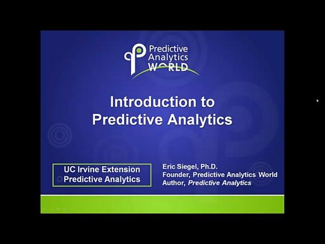 Introduction to Predictive Analytics