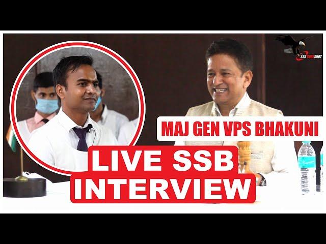 Live SSB Interview | Complete Personal Interview by Gen Bhakuni - Former Commandant SSB Bangalore