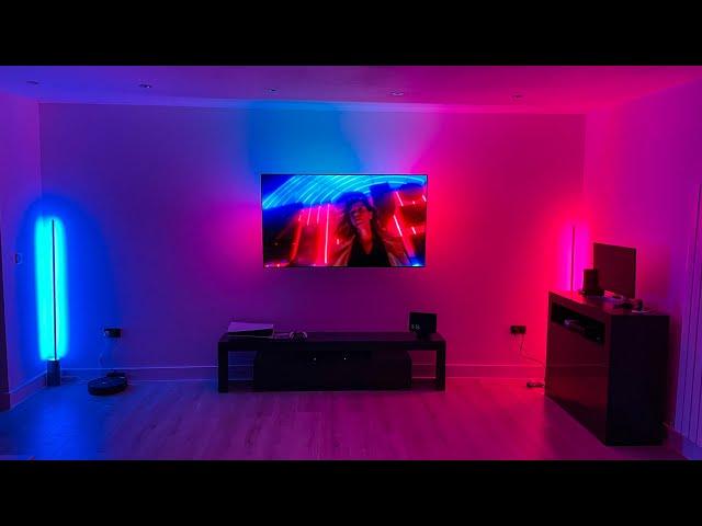 How to Sync Philips Hue Lights to ANY TV! (Hue Sync Box + Lightstrip + Signe Floor Lamps + LG CX)