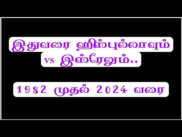 இதுவரை ஹி,ஸ்,புல்லாவும் vs இ,ஸ்,ரேலும்..1982 முதல் 2024 வரை